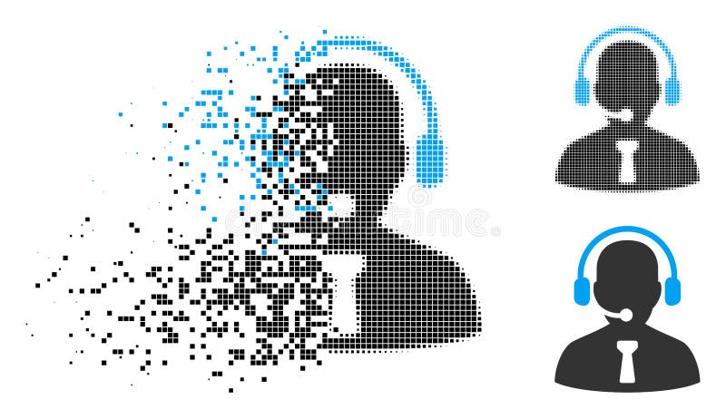 Pictograma operator de recepție pixeli deteriorați royalty free illustration