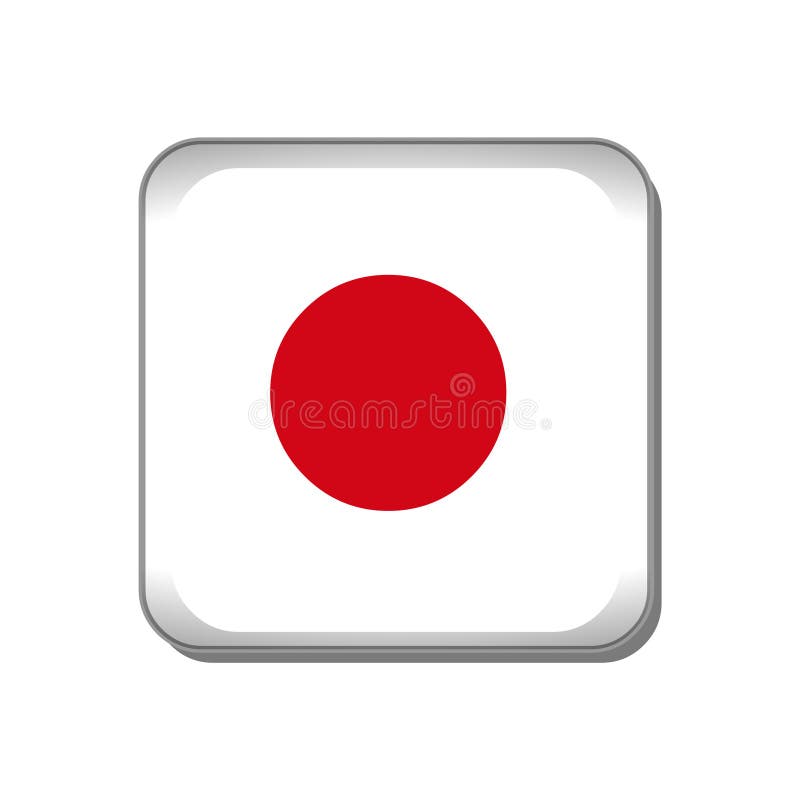 Pictograma pentru butonul de semnalizare japonez este izolată pe fond alb royalty free illustration