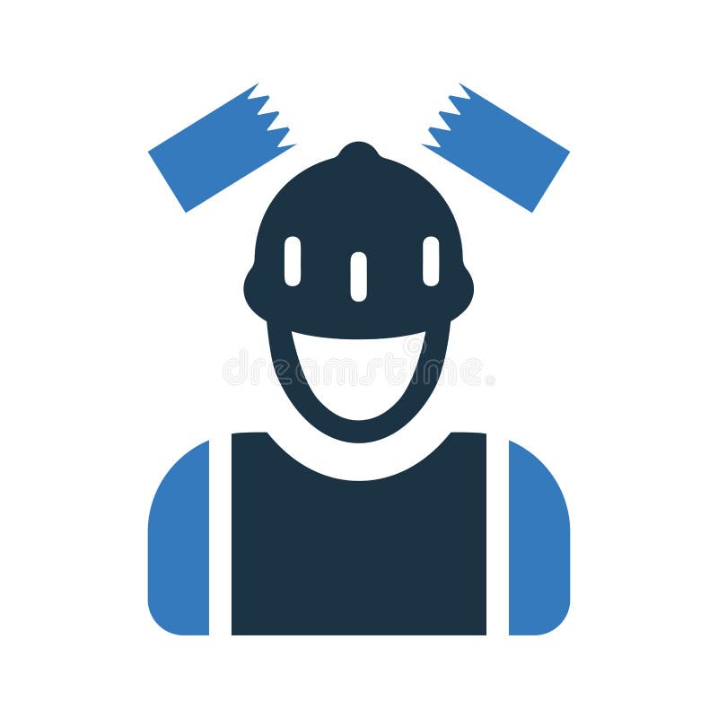 Pictograma pentru grevă a căștii de protecție a lucrătorilor. design simplu editabil al vectorului, izolat pe fond alb vector illustration