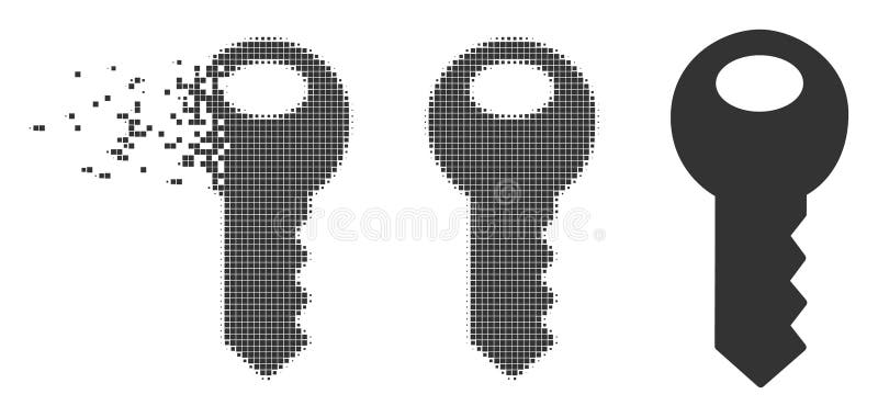 Pictograma pentru tasta semiton pixeli fragmentați vector illustration