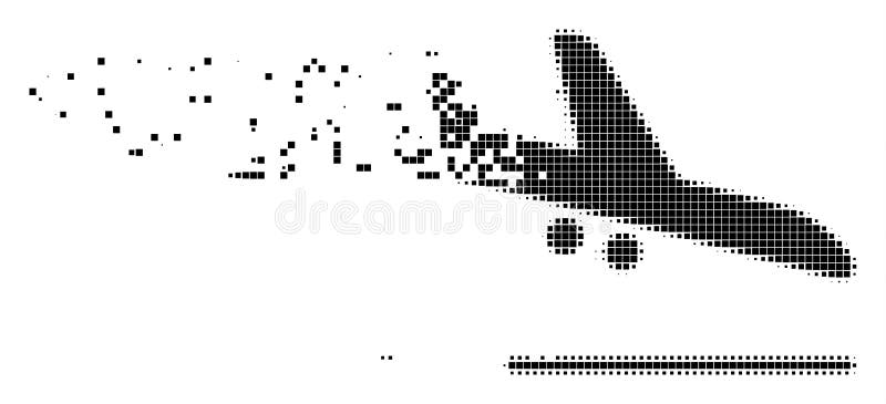 Pictograma pixeli fragmentați pentru aterizare stock illustration