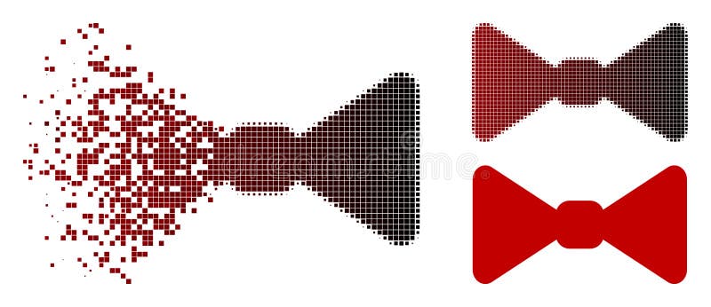 Pictograma pixeli pixeli pixelați pentru papion stock illustration