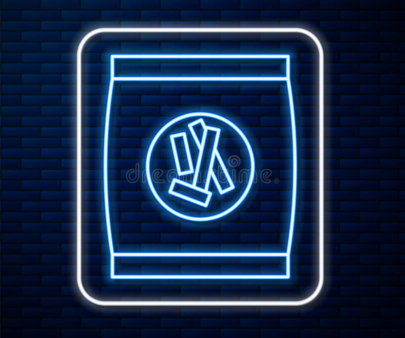 Pictograma Pâini dure din neon-line, biscuiți din pâinea tare, izolați pe fundalul peretelui din cărămidă. ilustrare vectorială stock illustration