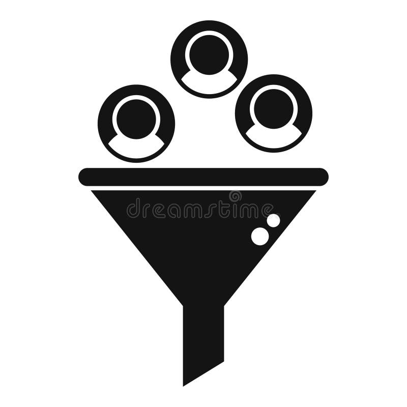 Pictograma pâlnie audiență - vector simplu. vânător țintă stock illustration