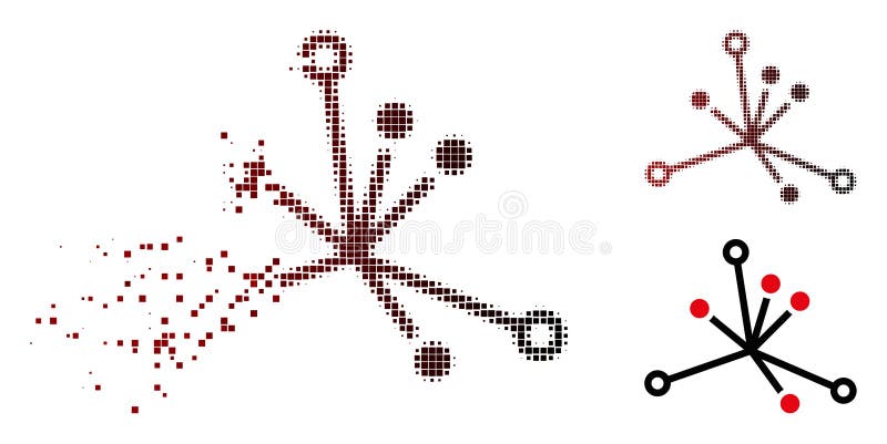 Pictograma Rampă rampă pixeli fragmentați vector illustration