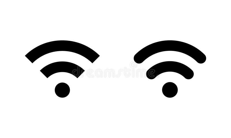 Pictograma Rețea wireless de semnal WiFi în stil generic royalty free illustration