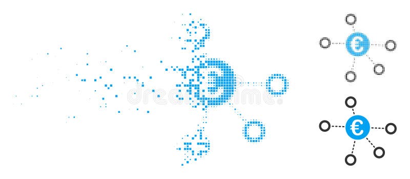 Pictograma rețelei de semitonuri pixelate deteriorate vector illustration