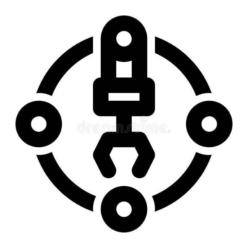 Pictograma Schiță flux de lucru automatizare revoluție industrială vector illustration