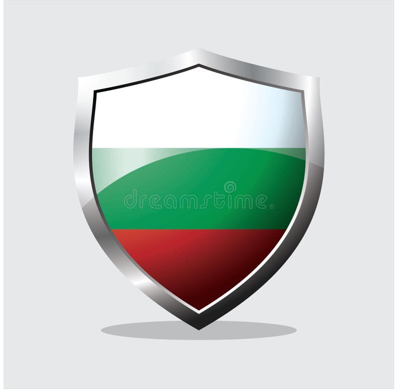 Pictograma Scut pentru draperie pentru țară bulgaria stock illustration