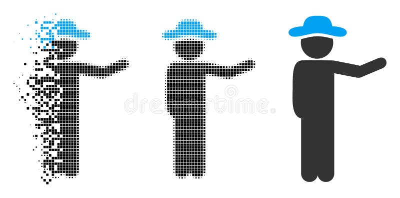 Pictograma Semiton pixelat avariat pentru prezentare vector illustration