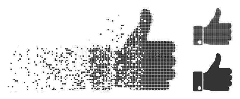 Pictograma semiton pixeli fragmentați în sus royalty free illustration