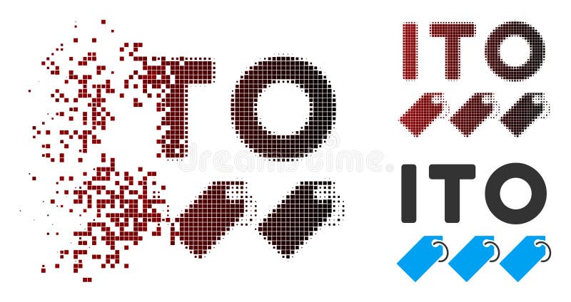 Pictograma Semitonuri pixeli fragmentați în simboluri vector illustration