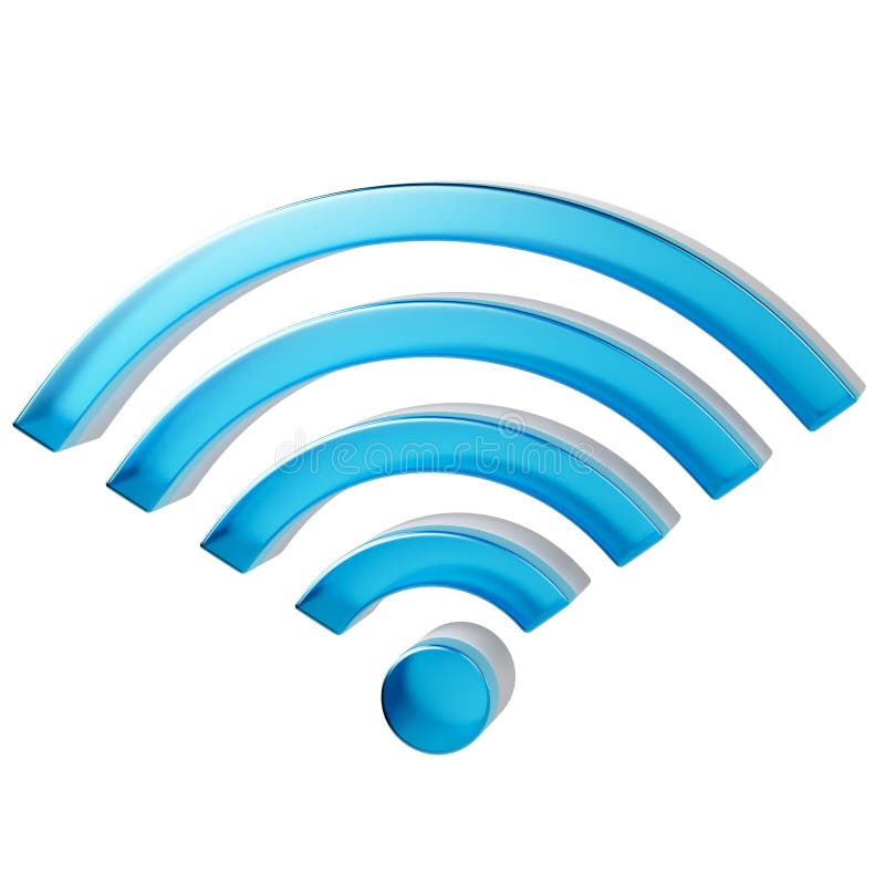 Pictograma Semnal Wifi albastru stilizat stock illustration