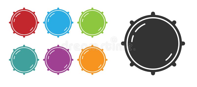 Pictograma Setări de tehnologie pentru nivel de buton negru, izolată pe fundal alb. analog de control al sunetului butonului de vo vector illustration