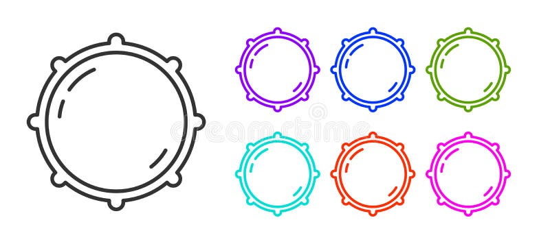 Pictograma Setări pentru tehnologia cu buton de apelare în linie neagră, izolată pe fundal alb. analog de control al sunetului but royalty free illustration