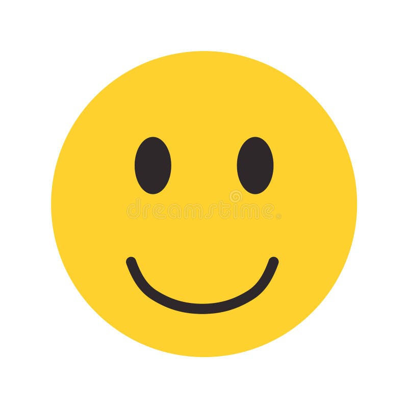 Pictograma simbol emoji față zâmbitoare, vector izolat stock illustration