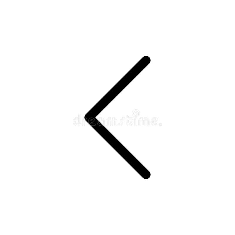 Pictograma săgeată stânga în stil plat. simbol linie săgeată vector illustration