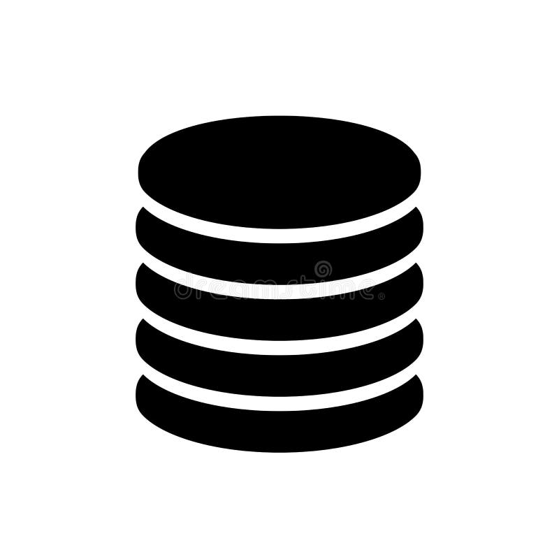 Pictograma Tehnologie de stocare a datelor pentru baza de date de dimensiuni mari - Euro ldquo vector vector illustration