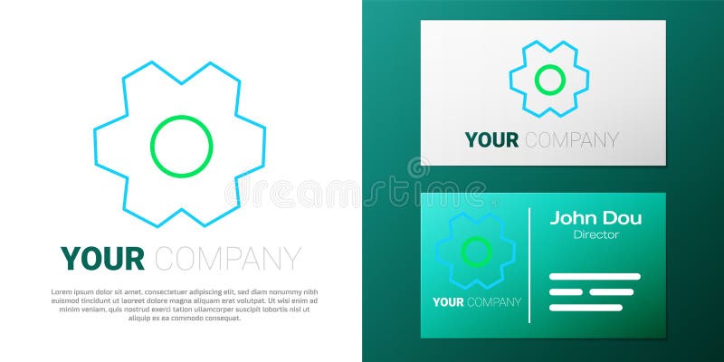 Pictograma uneltelor de linie izolată pe fond alb. semnul pentru configurarea treptelor de viteză. simbol cog. concept contur colo stock illustration