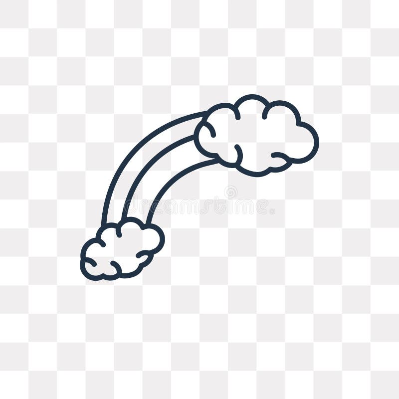Pictograma vectorial curcubeu izolată pe fond liniar transparent sau pe fond royalty free illustration