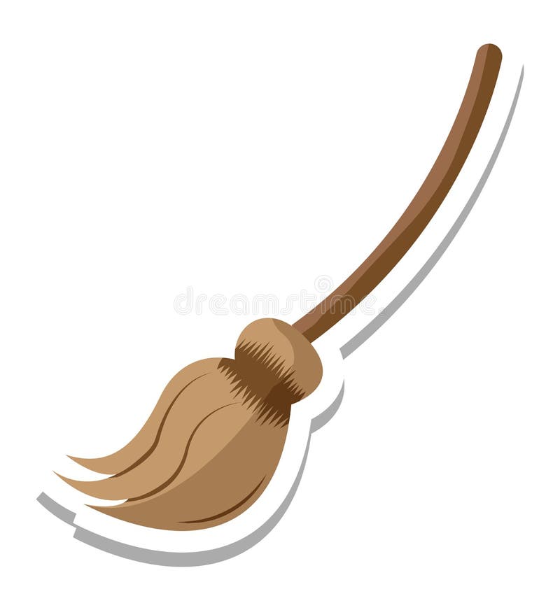 Pictograma vectorial izolat de culoare pentru mătură de vrăjitoare, care poate fi editată sau modificată cu ușurință vector illustration