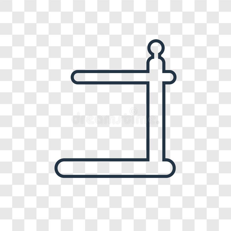 Pictograma vectorială a conceptului de bară de tracțiune liniară, izolată pe b transparent royalty free illustration