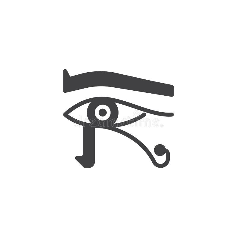 Pictograma vectorului ocular egiptean stock illustration
