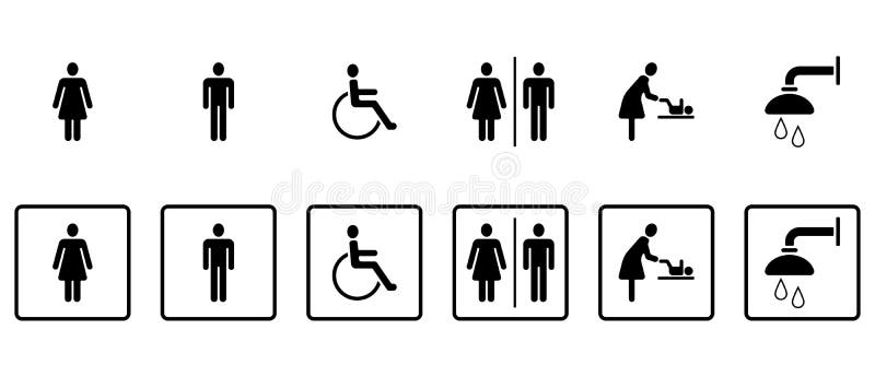 Pictogramas del WC y de los retretes - Iconset libre illustration Pictogramas del WC y de los retretes - Iconset libre illustration