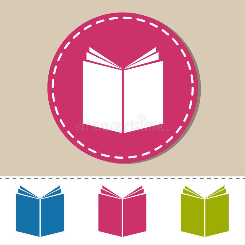 Pictograme de carte deschisă cu vector colorat, izolate pe alb royalty free illustration