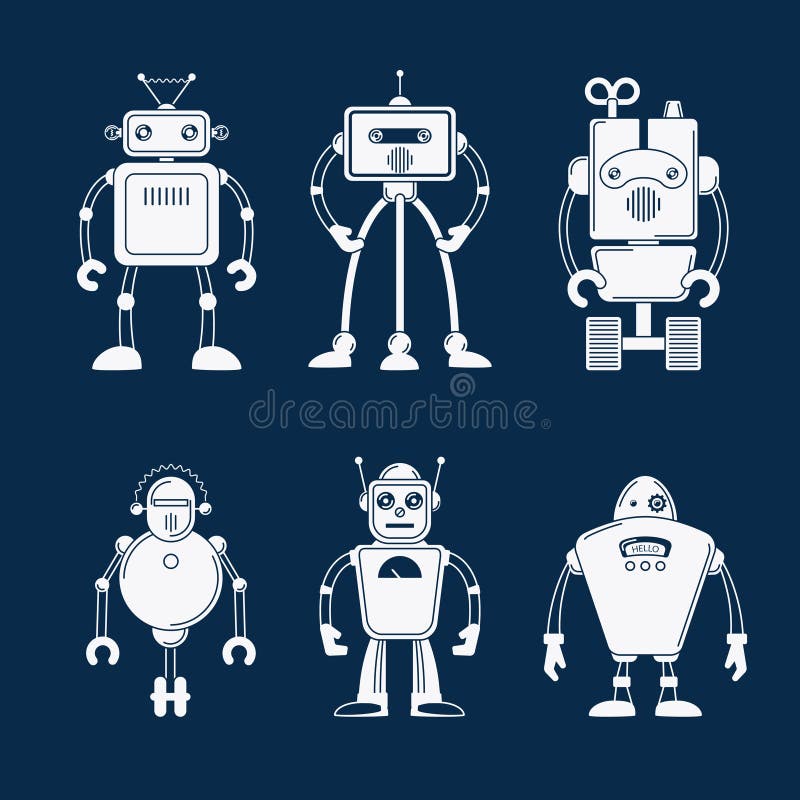 Pictograme vectoriale robot royalty free illustration