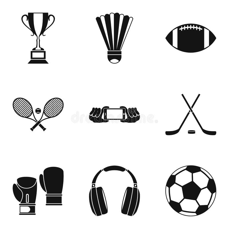 Pictogramele de date imagine setează stilul simplu royalty free illustration