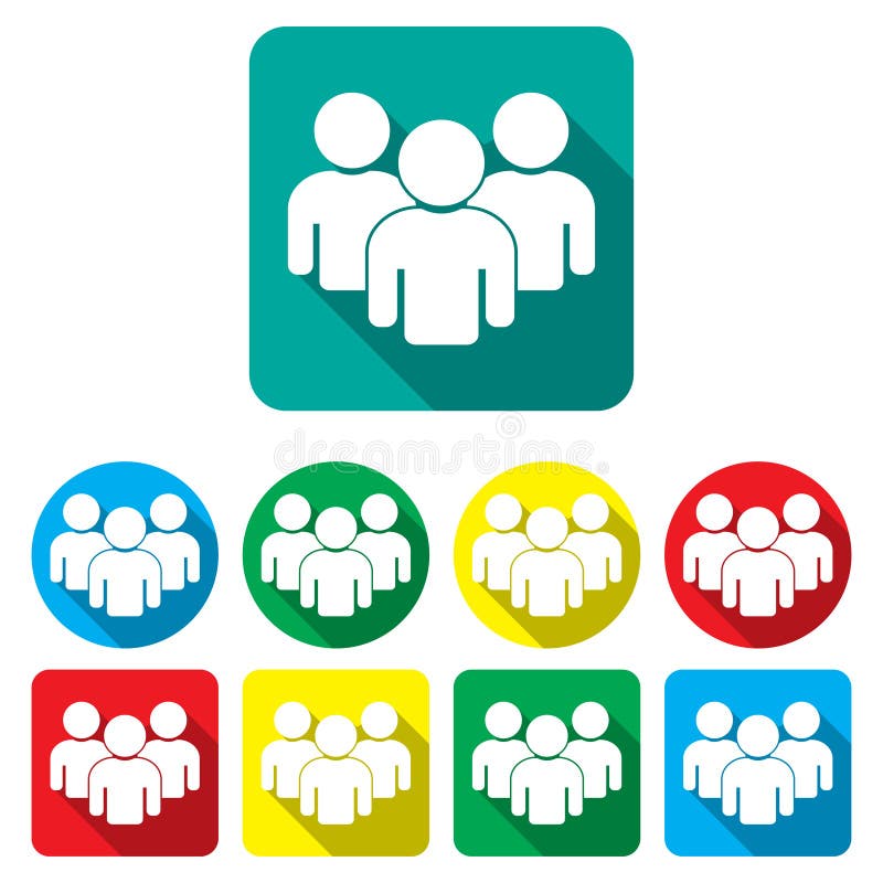 Pictogramele pentru persoane din grup setează vectorul de lucru în echipă royalty free illustration