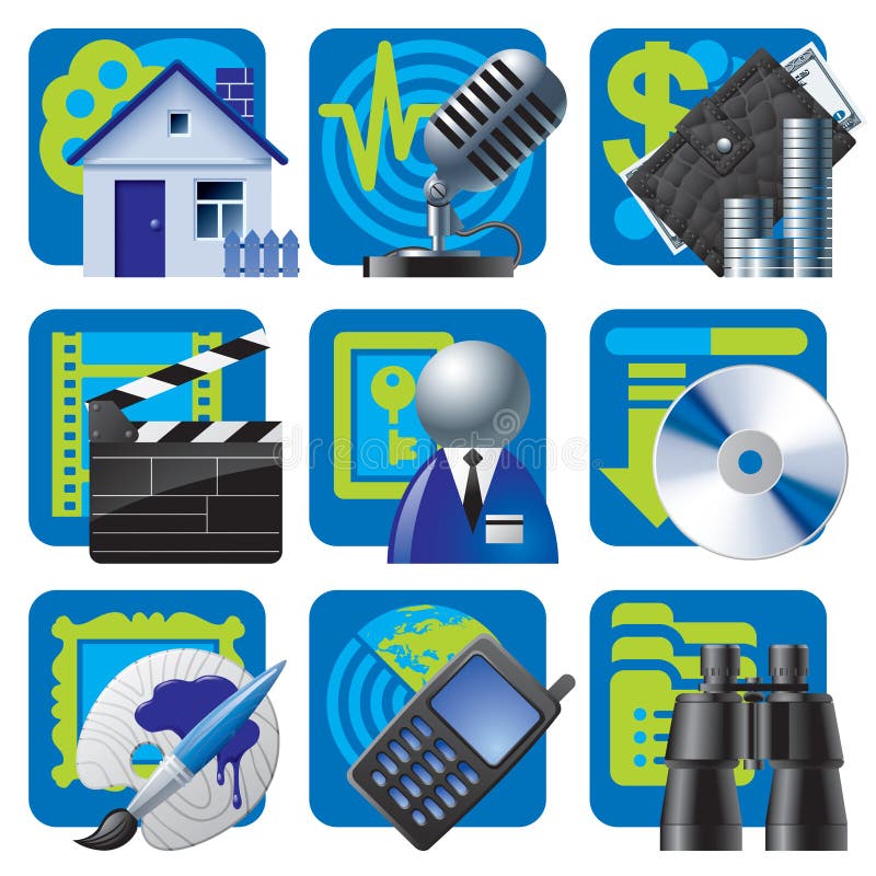 Pictogrammen 2 van de website en van Internet stock illustratie Pictogrammen 2 van de website en van Internet stock illustratie