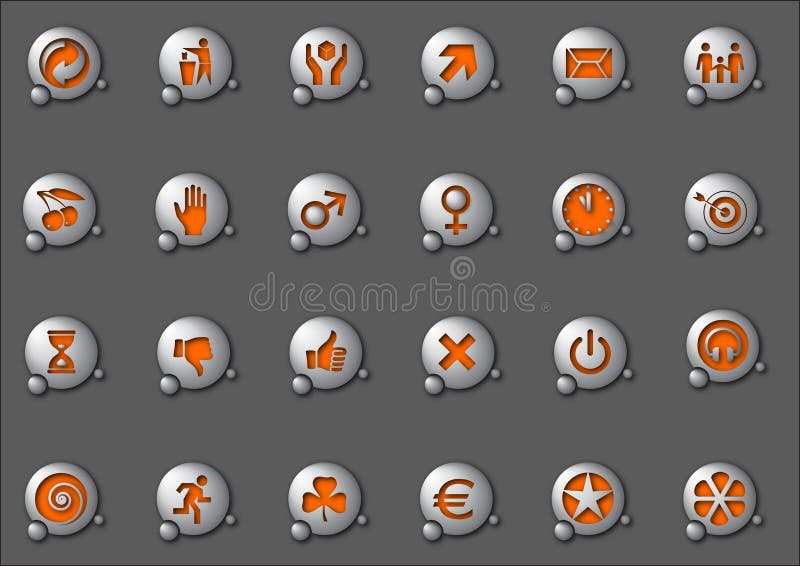 Icons 3 royalty-vrije illustratie