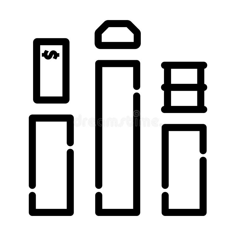 Pictogramă concept dolar petrol și aur vector illustration