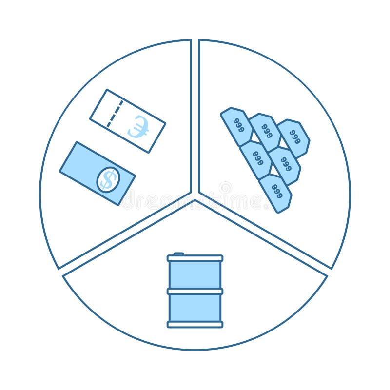 Pictogramă concept dolar petrol și aur vector illustration