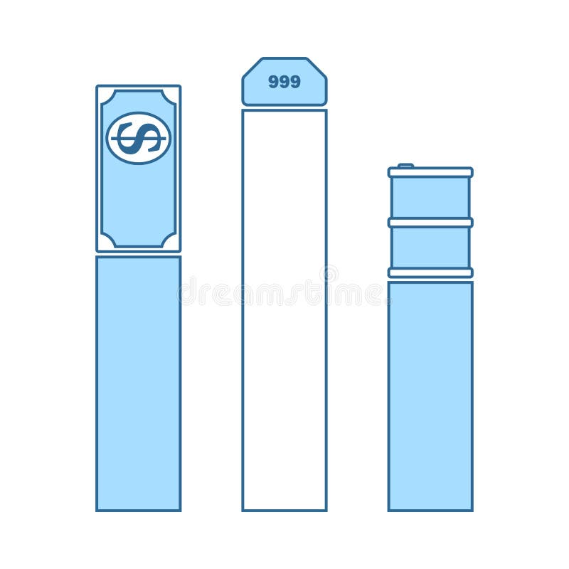 Pictogramă concept dolar petrol și aur vector illustration