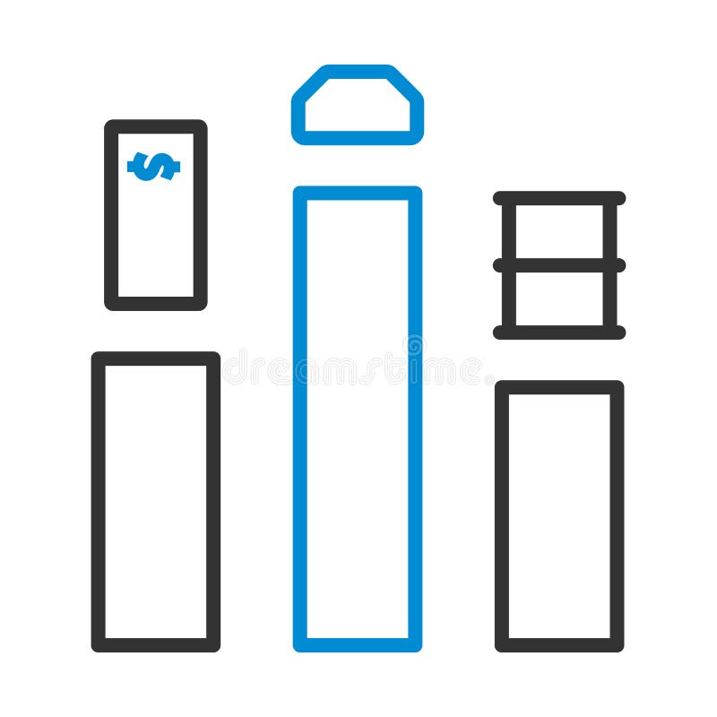 Pictogramă concept dolar petrol și aur stock illustration