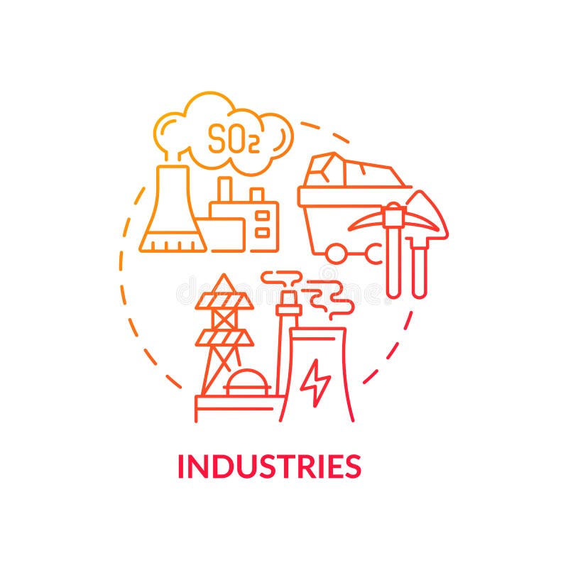 Pictogramă concept industrial royalty free illustration
