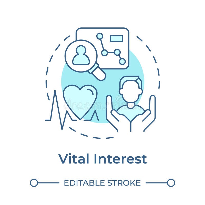 Pictogramă concept soft blue de interes vital royalty free illustration