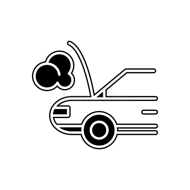 Pictogramă cu privire la defectarea mașinii. element al componentelor de service și de reparare a autoturismelor pentru conceptul vector illustration
