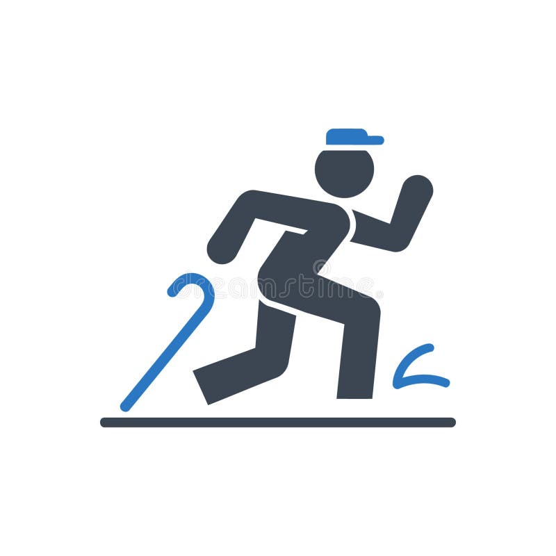 Pictogramă de fugă stock illustration