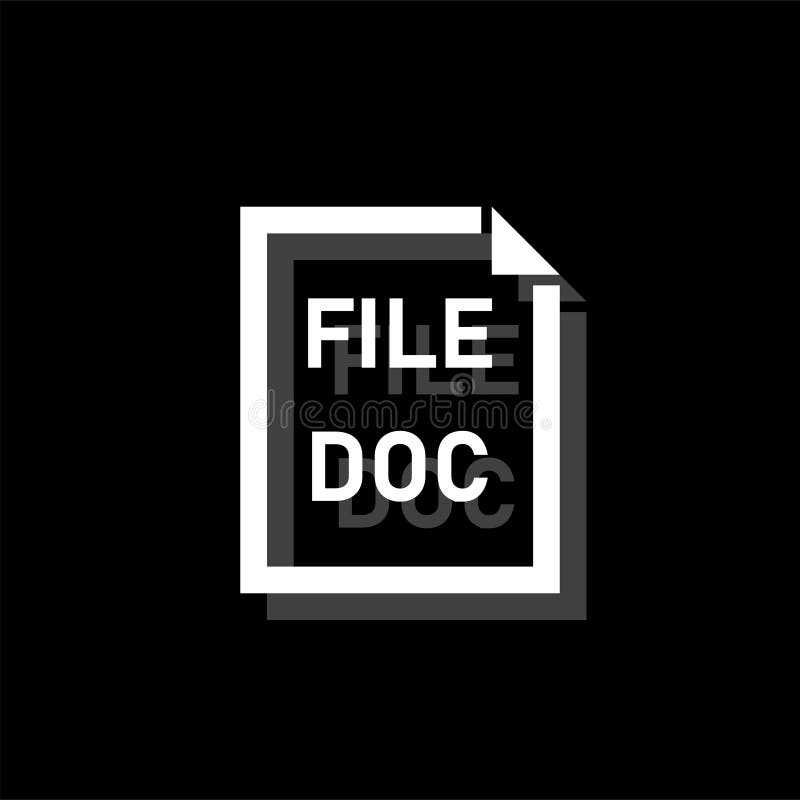 Pictogramă fișier doc plat royalty free illustration