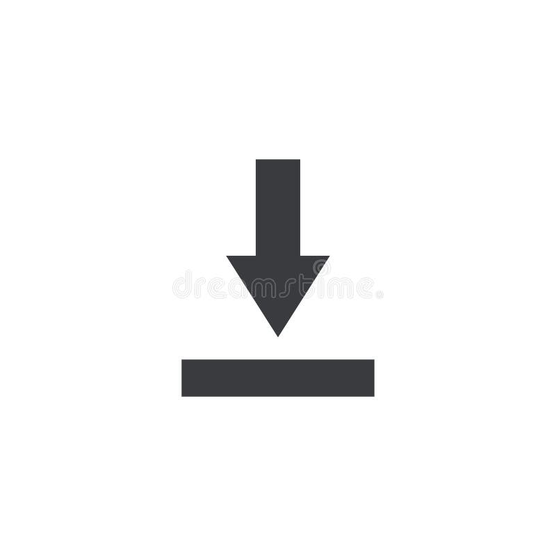 Pictogramă fișier import. semnalizare descărcare. salvați simbolul documentului. buton interfață. element pentru proiectarea aplic stock illustration