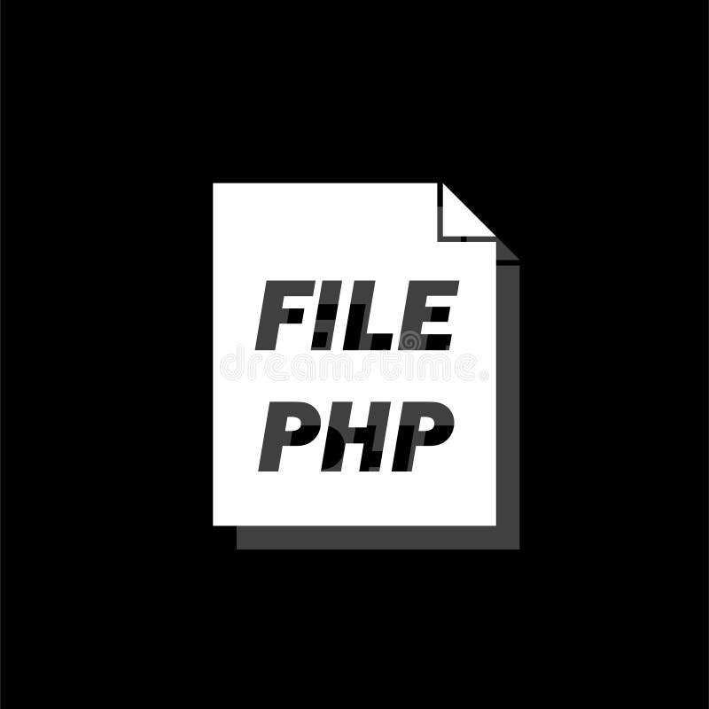 Pictogramă fișier PHP plat stock illustration
