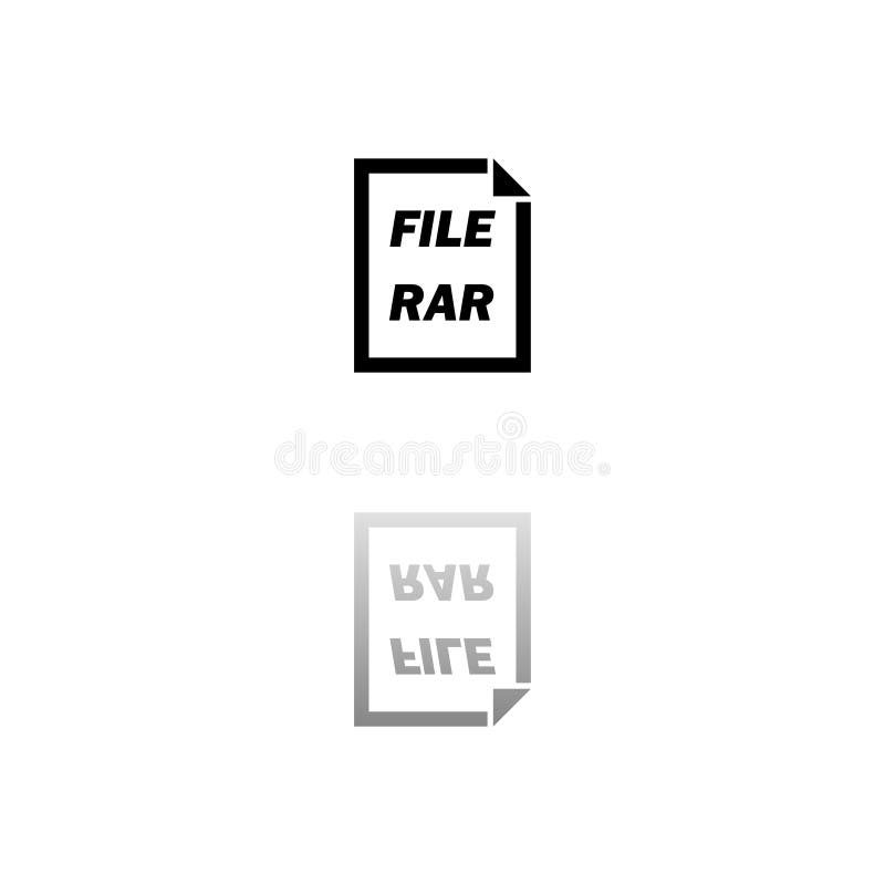 Pictogramă fișier rar plat royalty free illustration