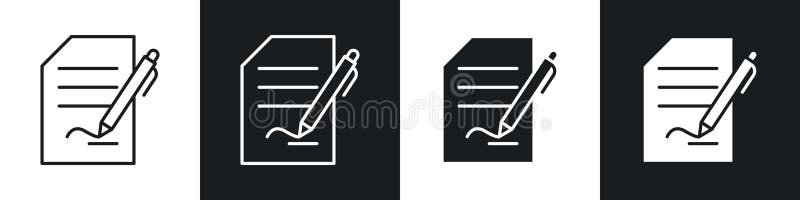 Pictogramă fișier semnătură stock illustration