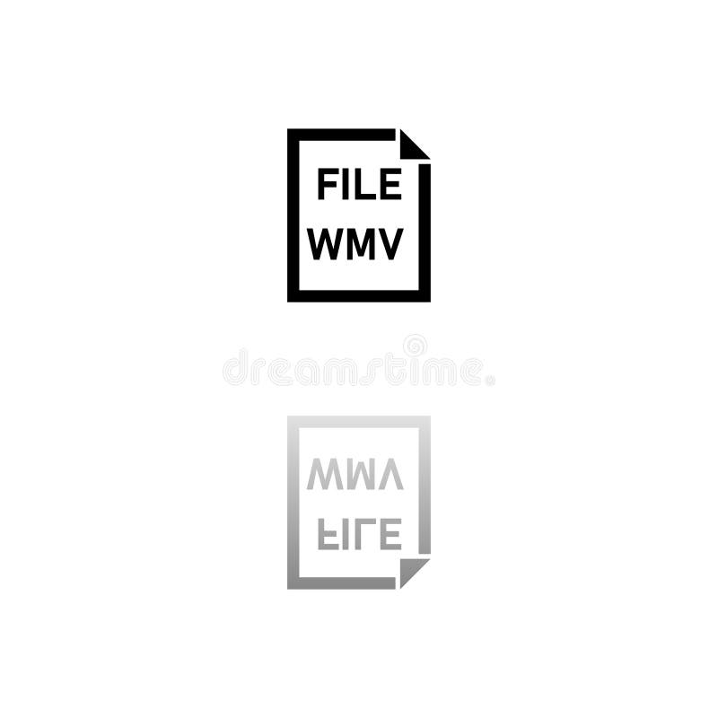 Pictogramă fișier WMV plat royalty free illustration