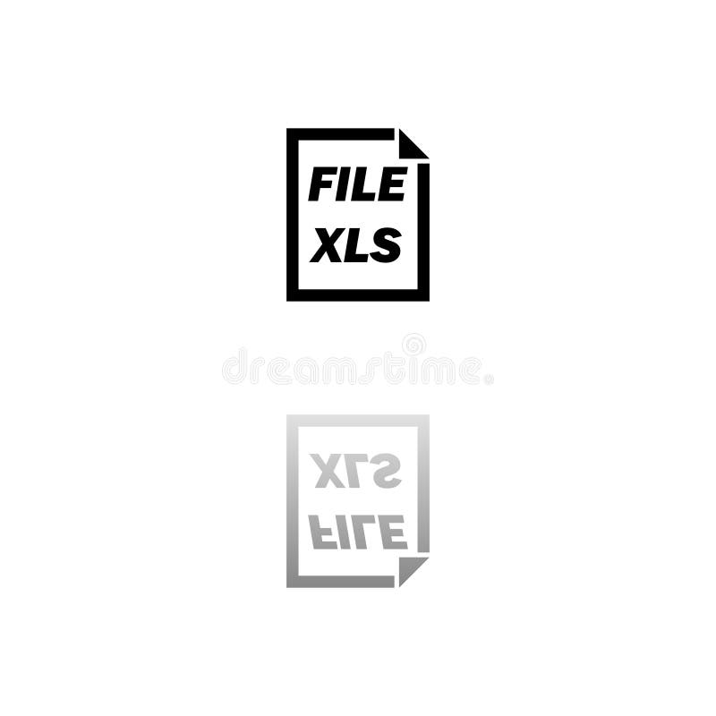 Pictogramă fișier XLS plat vector illustration