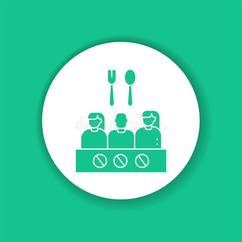 Pictogramă glifă culoare pentru greva foamei. deșeuri alimentare voluntare royalty free illustration